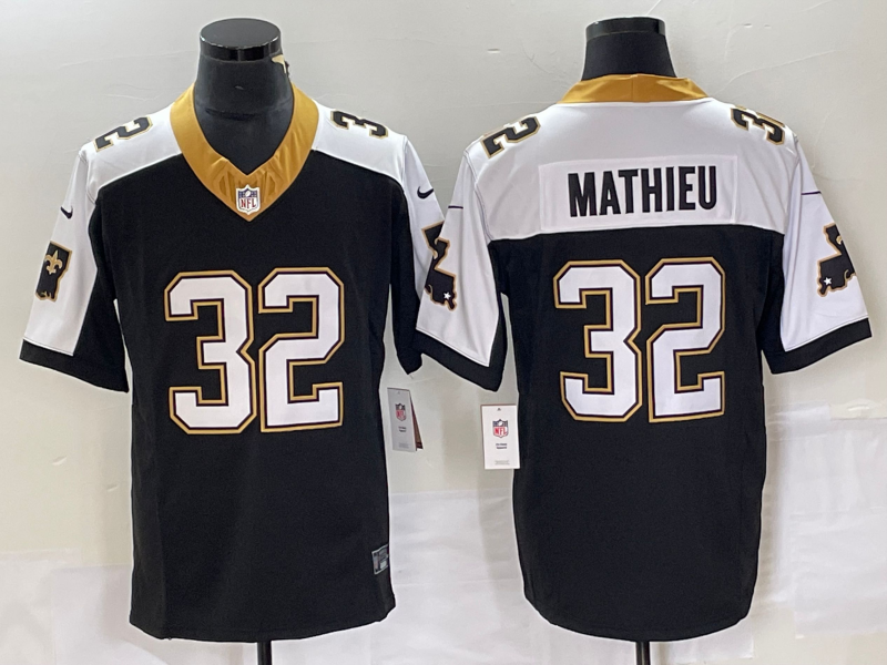 Men's New Orleans Saints Tyrann Mathieu #32 Black Alternate Jersey